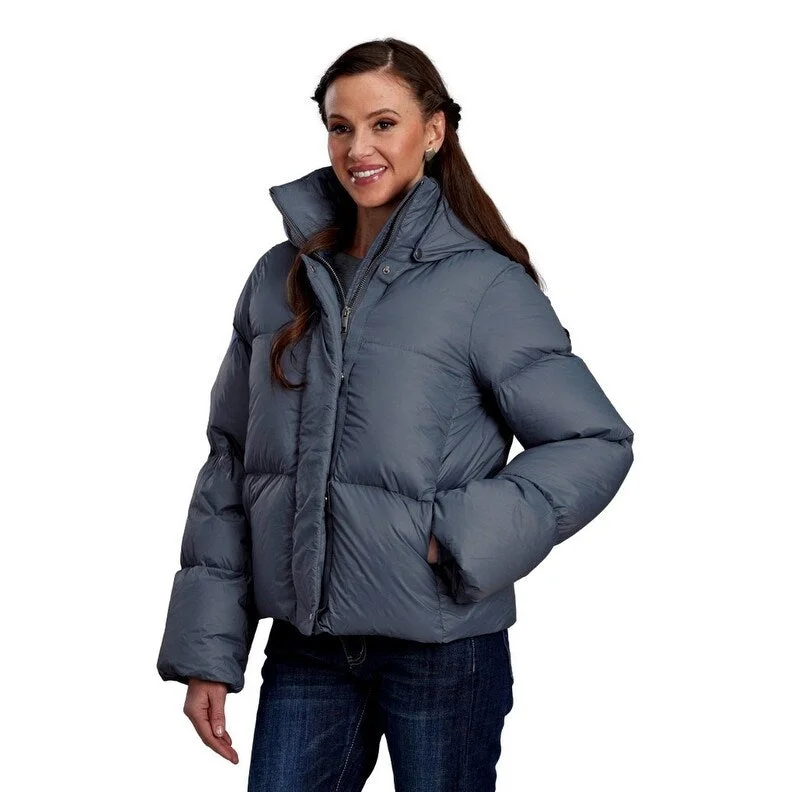 Roper Western Jacket Womens Puffer Quilted Blue 03-098-0693-6006 BU