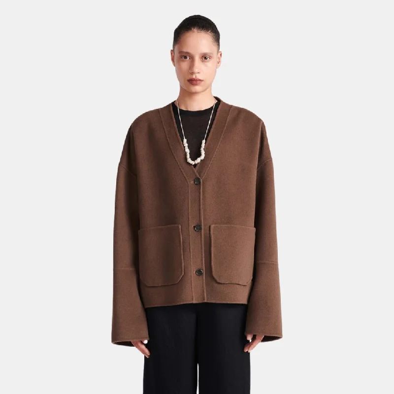 Dodie Double Wool Jacket (Chocolate Chip)