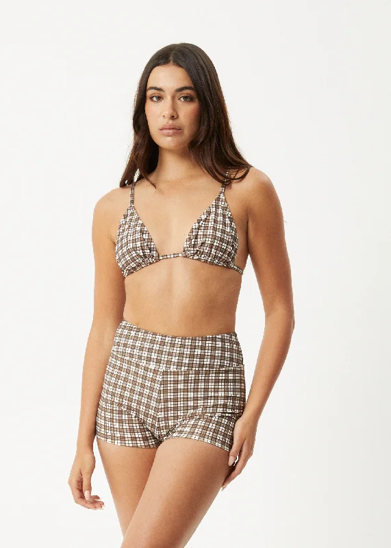 AFENDS Womens Base - Swim Short - Coffee Check