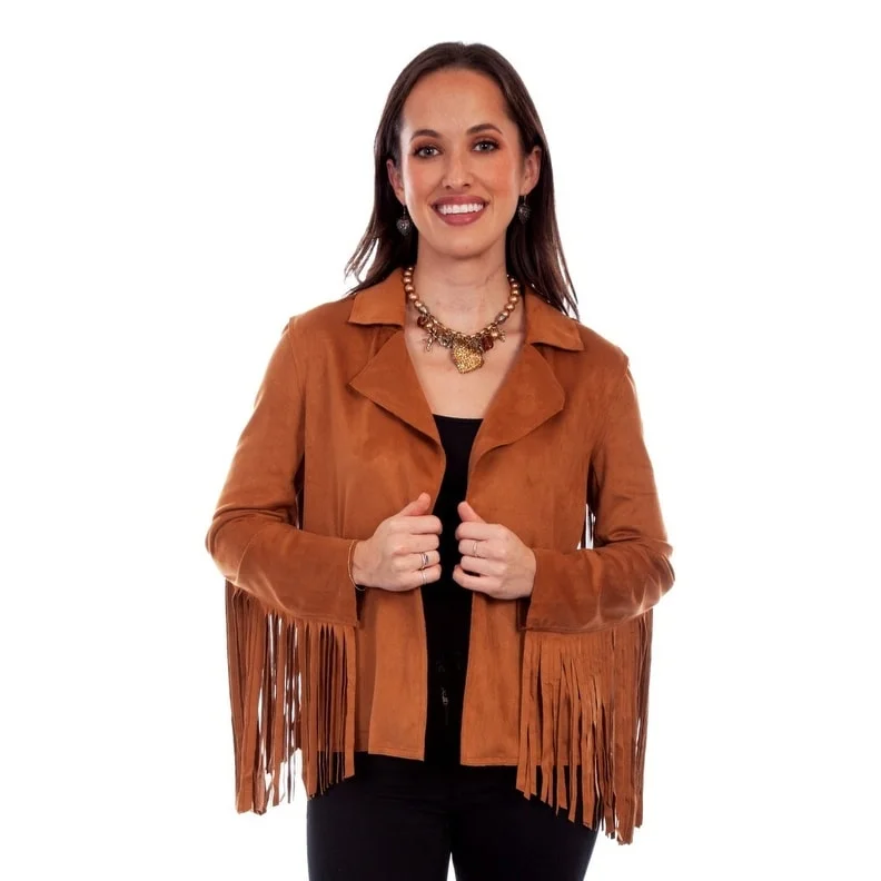 Scully Western Jacket Womens Ultra Suede Fringe Microfiber F0_HC769