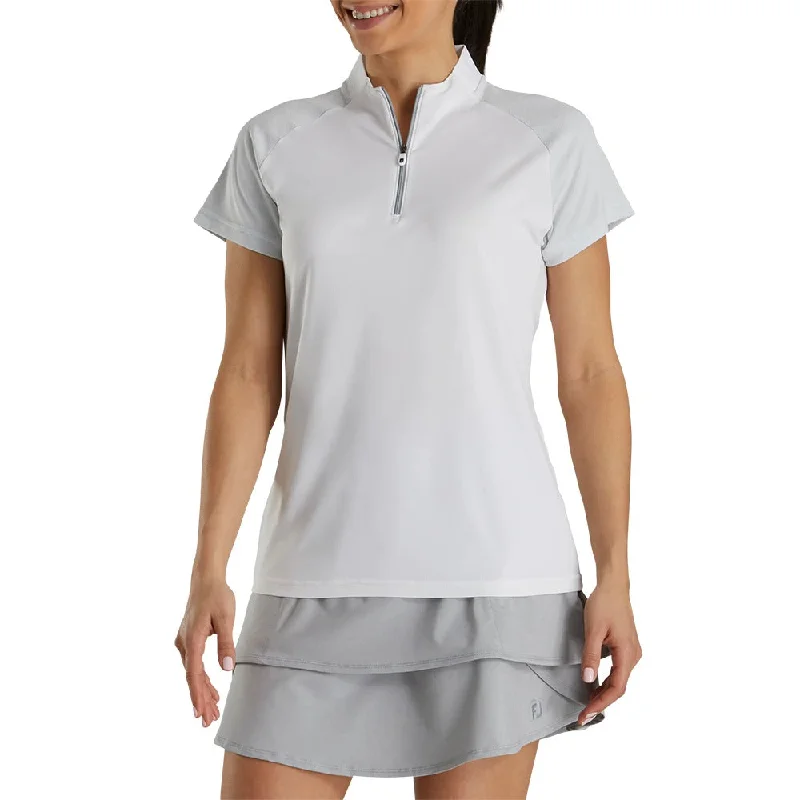 FootJoy Zip Placket Raglan Short Sleeve Golf Pullover 2021 Women