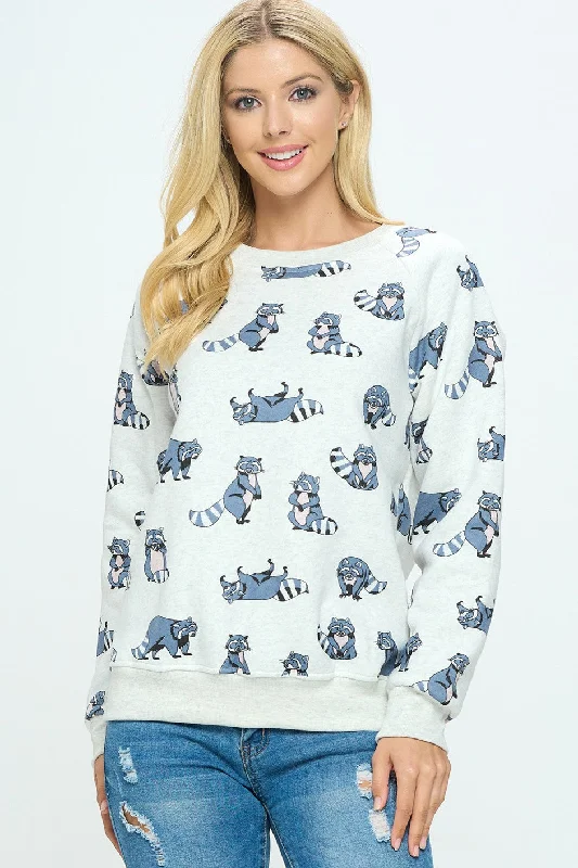 Raccoon Print Sweatshirt