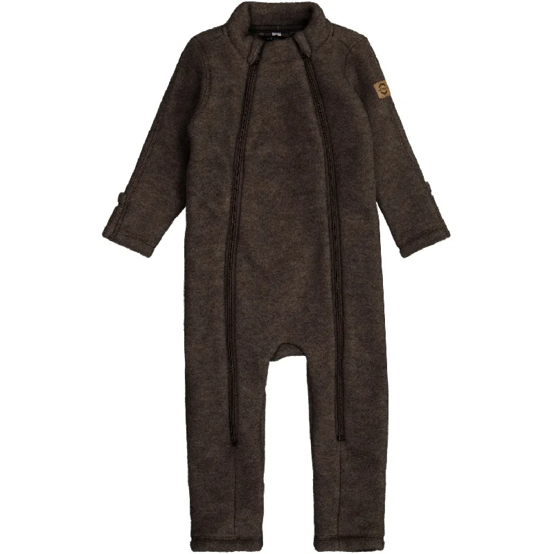 Mikk-Line Dark Brown Melange Wool suit