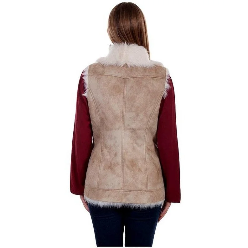 Scully Western Vest Womens Faux Shearling Zip Lightweight F0_8000