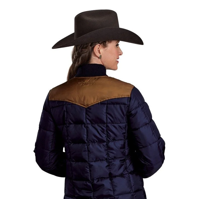 Roper Western Jacket Womens Quilted Light Blue 03-098-0761-0537 BU