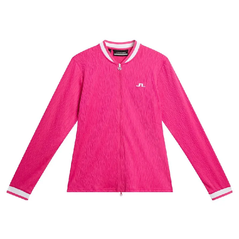 J.Lindeberg Leonor Mid Layer Golf Jacket Fuchsia Purple - SS24 Women