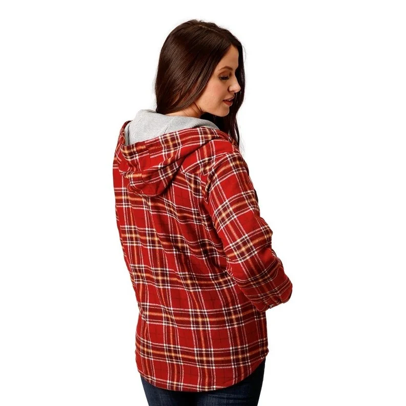 Roper Western Jacket Womens Flannel Thermal Rust 03-098-0119-4697 RT