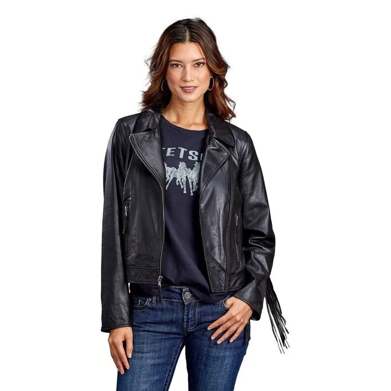 Stetson Western Jacket Womens Motorcycle Black 11-098-0539-7104 BL