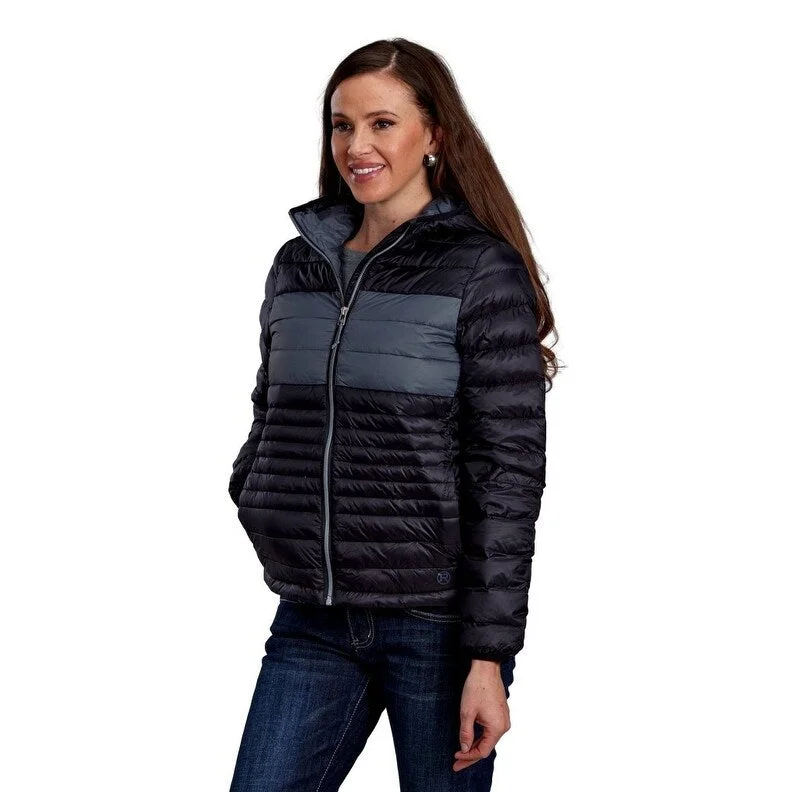 Roper Western Jacket Womens Quilted Zipper Black 03-098-0693-6002 BL