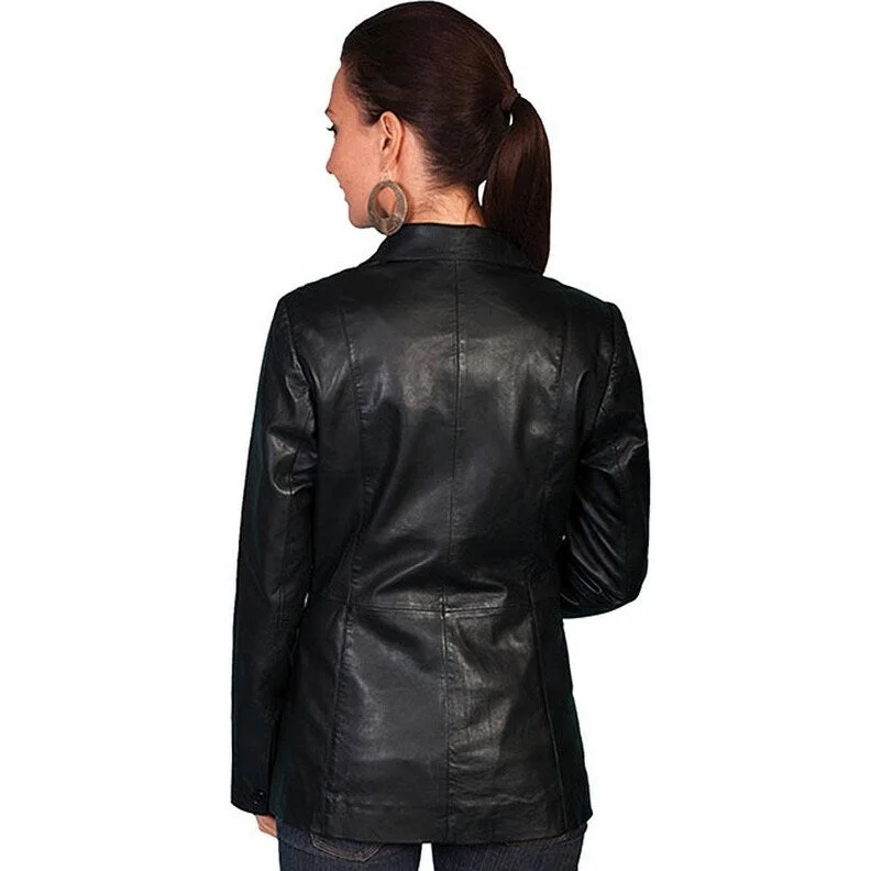 Scully Western Jacket Womens Fitted Leather Button Front F0_L646