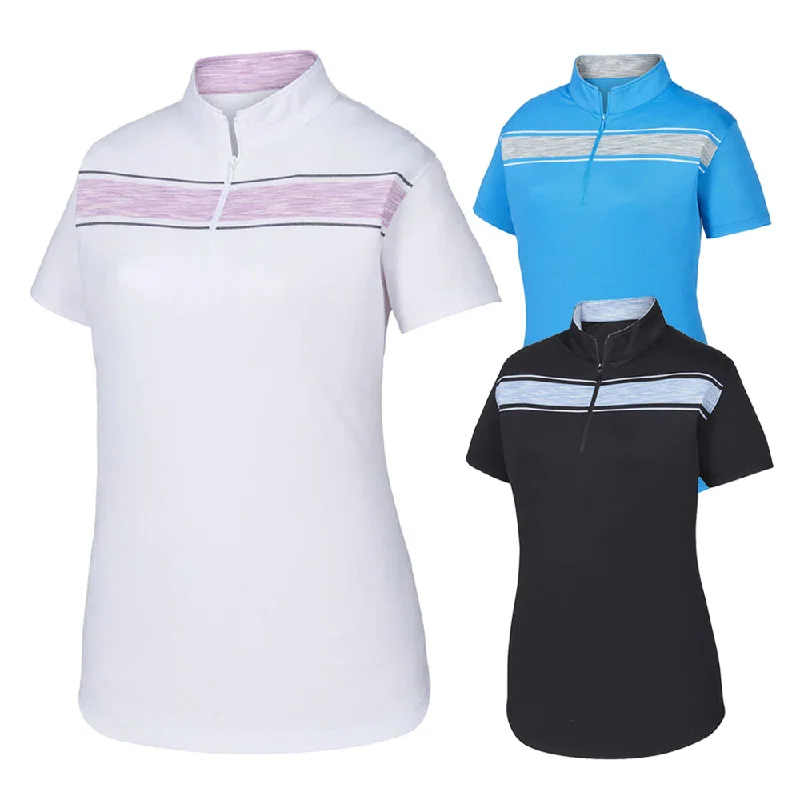 FootJoy Baby Pique Engineered Stripe Zip Golf Pullover 2019 Women