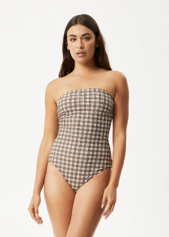 AFENDS Womens Base - One Piece - Coffee Check