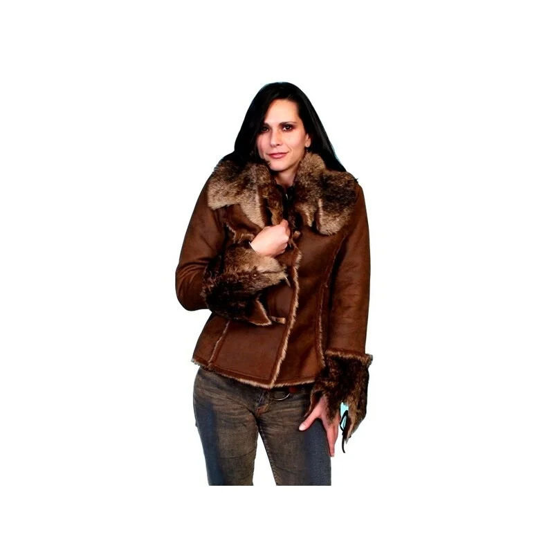 Scully Western Jacket Womens Honey Creek Soft Faux Fur Button F0_8010