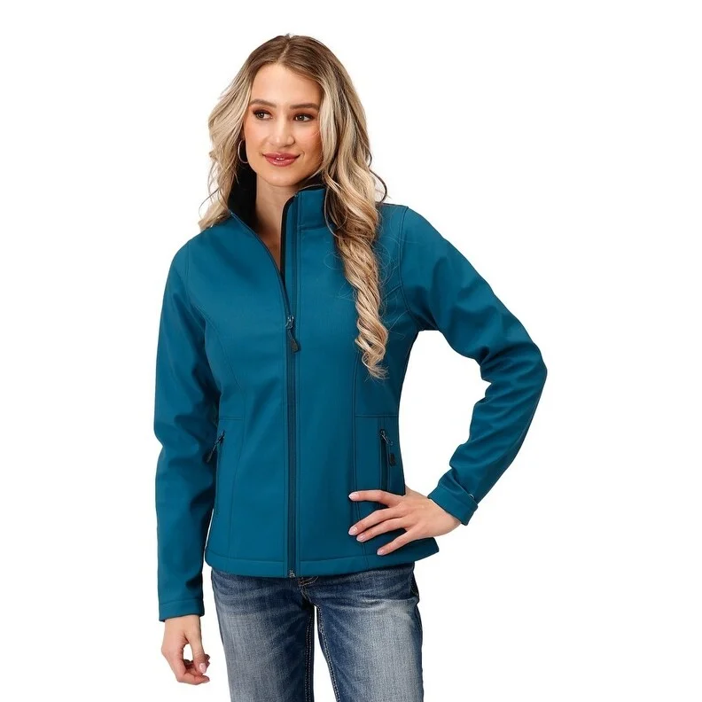 Roper Western Jacket Womens Screen Printed Teal 03-098-0780-0618 GR