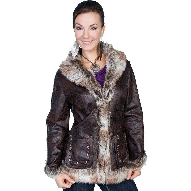 Scully Western Jacket Womens Honey Creek Very Soft Faux Fur F0_8013