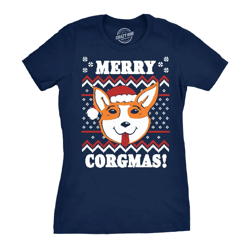 Merry Corgmas Ugly Christmas Sweater Women's T Shirt