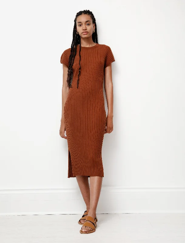 Pretoria Knit Dress Brick