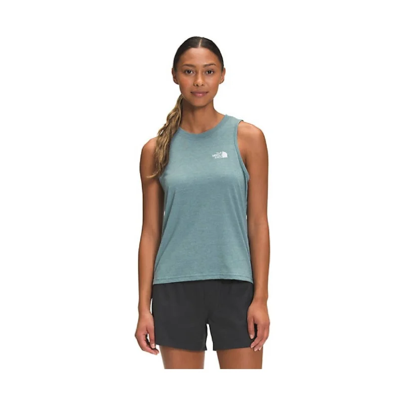 The North Face Women's Simple Logo Tank - Goblin Blue Heather - ONLINE STORE CREDIT/EXCHANGE ONLY