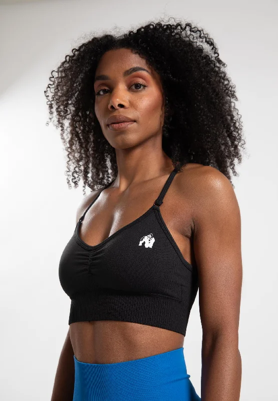 Olivia Seamless Sports Bra - Black