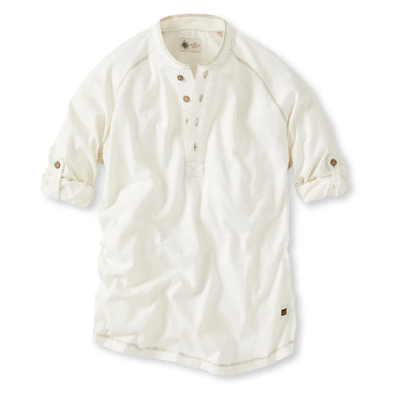 Horse Gulch Roll-Sleeve Natural Henley