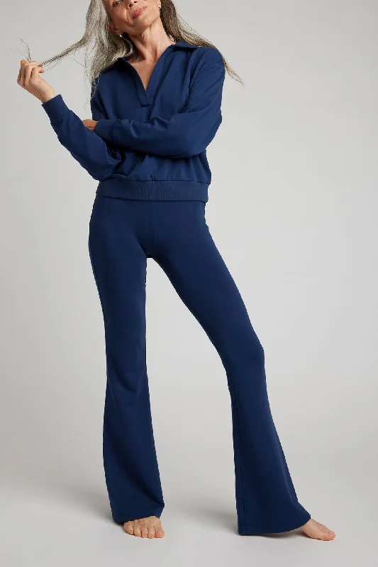 Club Flare Pant in Navy