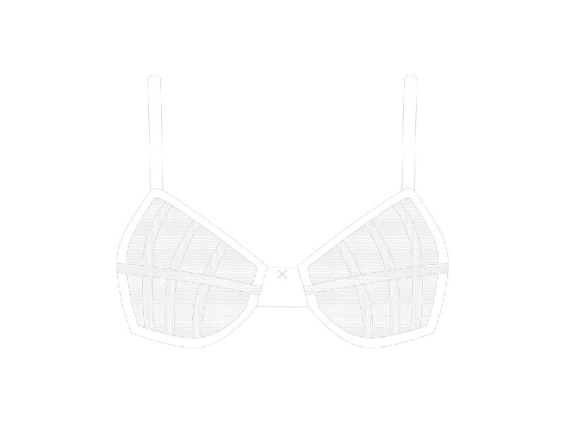 White Mesh Peep Bralette