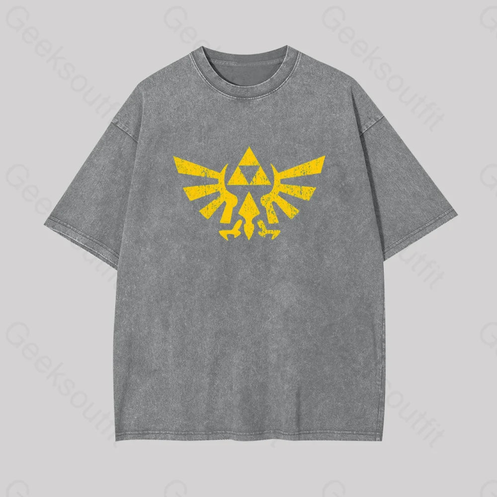 Retro Zelda Element Geek Washed T-shirt