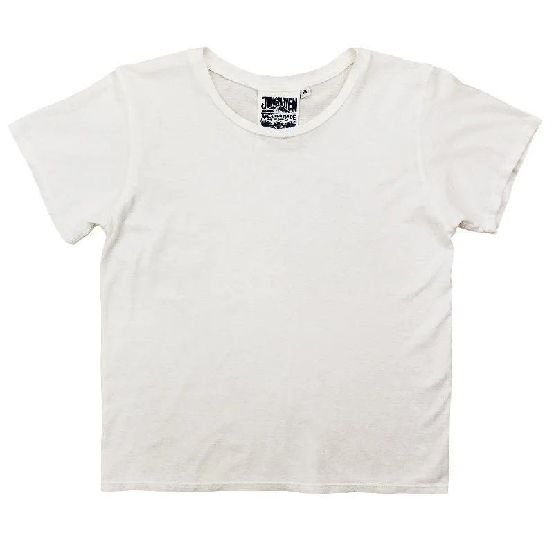 Washed White Cropped Ojai Tee