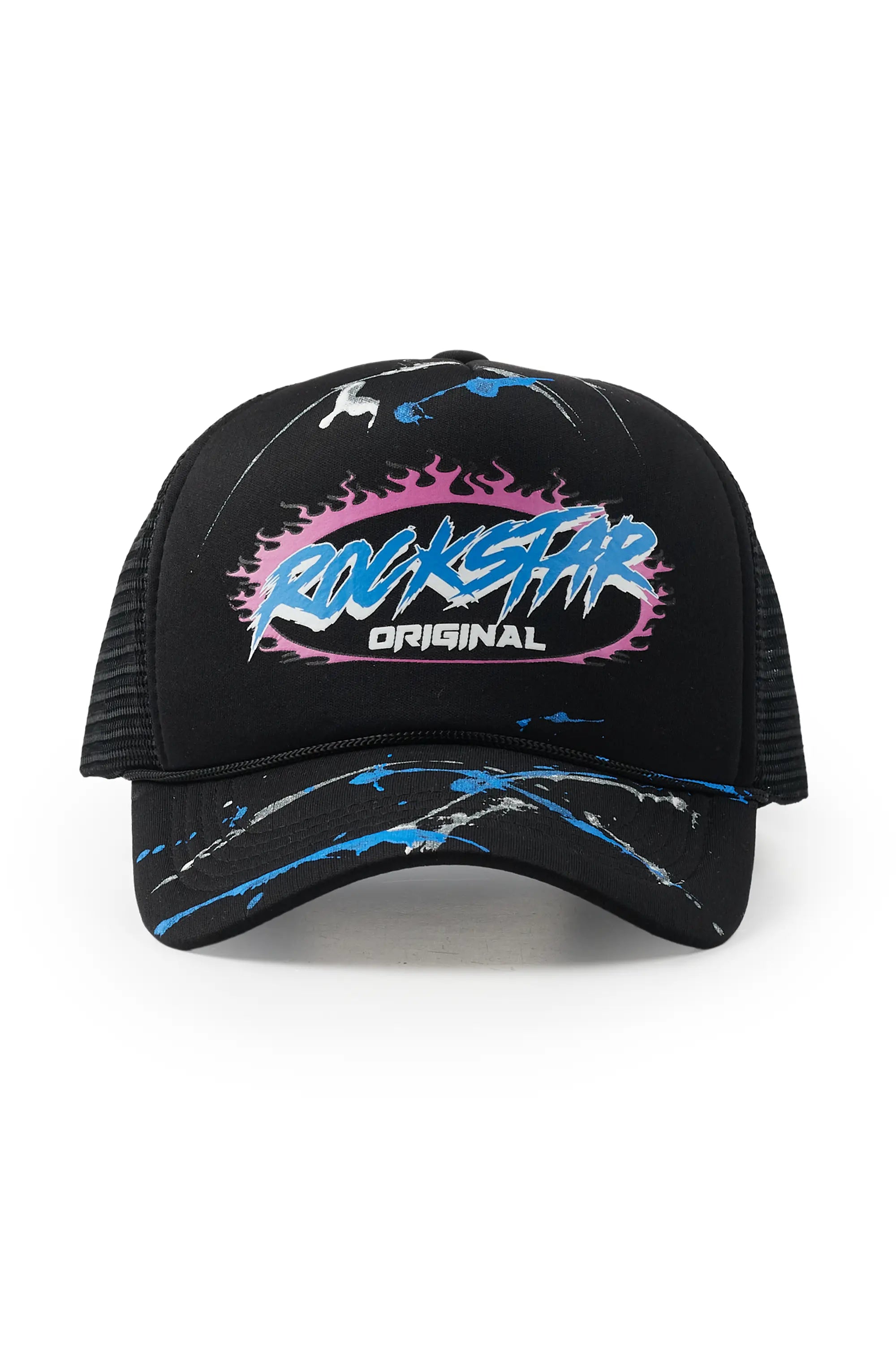 Hasani Black Graphic Trucker Hat