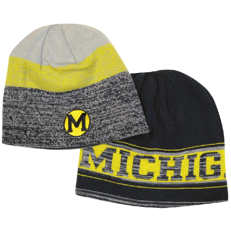 Michigan Wolverines Adidas Reversible Knit Hat