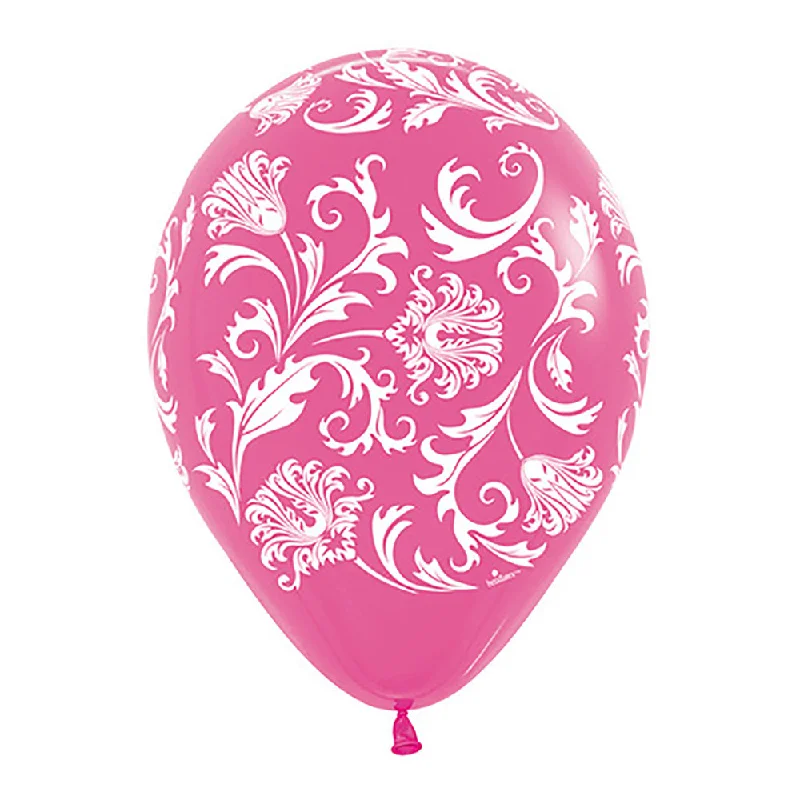 11 inch DAMASK - FUCHSIA