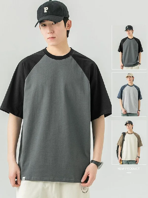 Color Block Round Neck T-Shirt