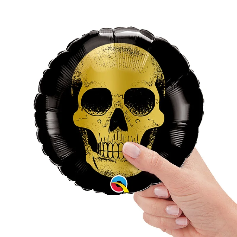 9 inch GOLDEN SKULL HEAD MINI SHAPE (AIR-FILL ONLY)