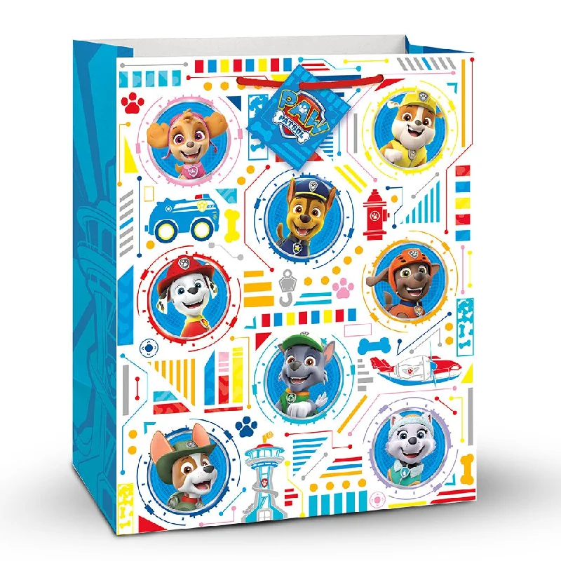 PAW PATROL GIFT BAG - LARGE 13 inch X 10.5 inch