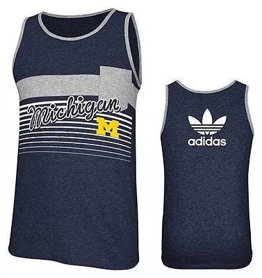 Michigan Wolverines Adidas Navy College Classics Tank Top