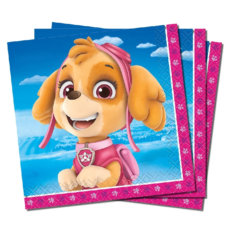 PAW PATROL GIRL BEVERAGE NAPKINS (16 PK)