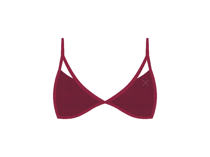 Plum Strappy Mesh Bralette