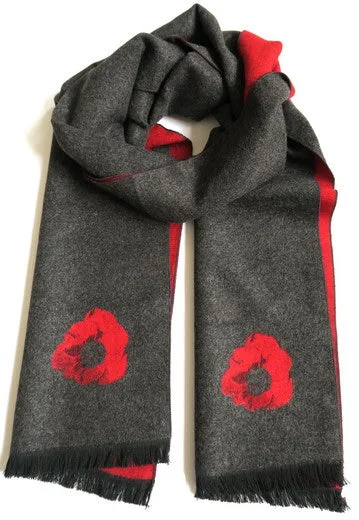 Grey Poppy Scarf