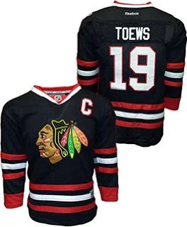 Jonathan Toews #19 Chicago Blackhawks Premier Youth Black Reebok Jersey