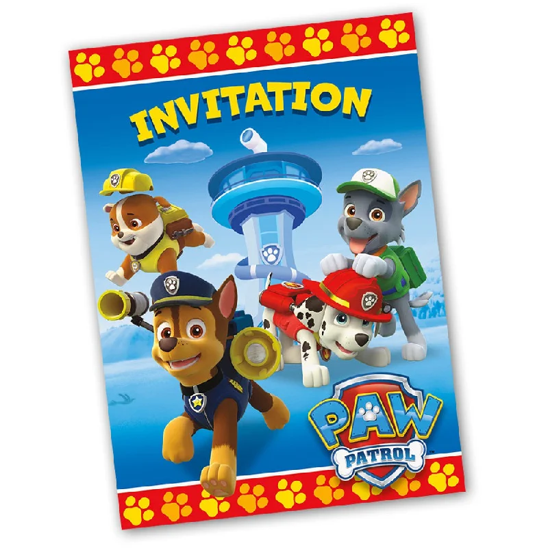 PAW PATROL INVITATIONS (8 PK)