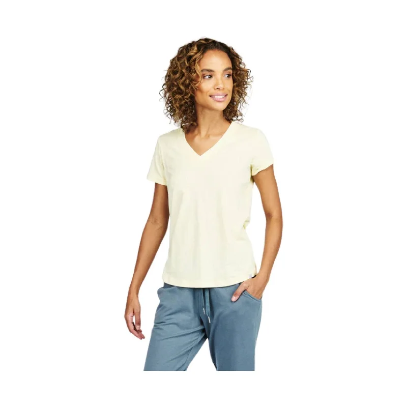 Tasc Women's Nola V Neck Tee - Daisy Yellow - ONLINE STORE CREDIT/EXCHANGE ONLY