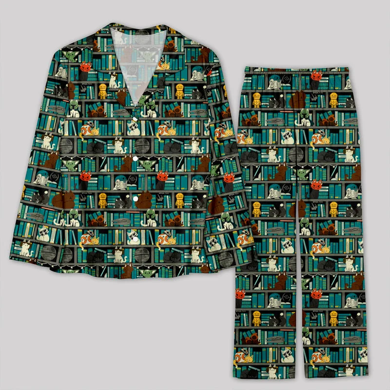 Sci-Fi Universe Bookshelf Pajamas Set