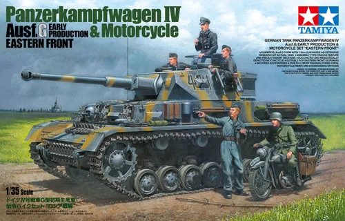 Tamiya 1/35 German Panzer 4 and Motorcycle Eastern Front