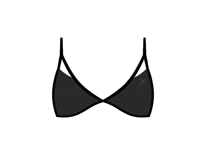 Black Strappy Mesh Bralette