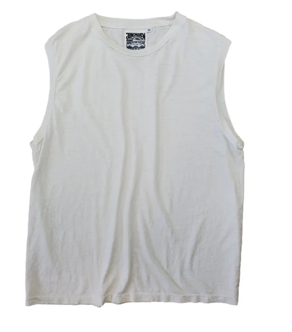 White Malibu Muscle Tee