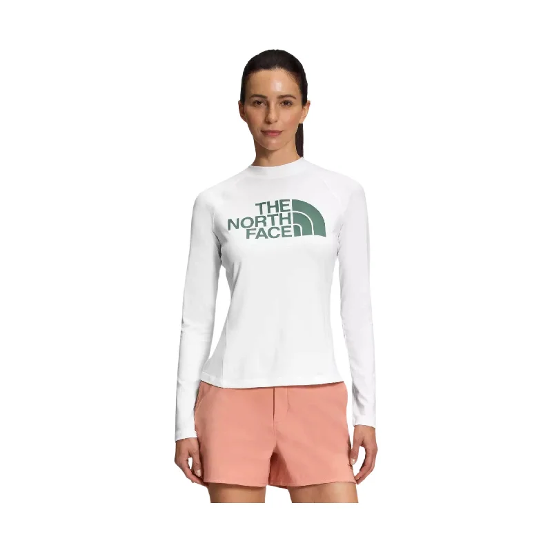 The North Face Women's Class V Water Top - TNF White/Laurel Wreath Green - ONLINE STORE CREDIT/EXCHANGE ONLY