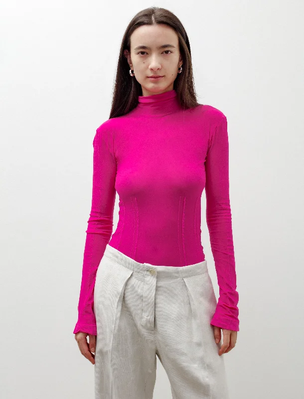 Highneck Seamless Top Fuchsia