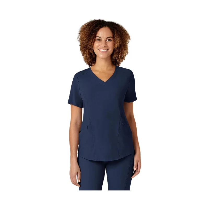 WonderWink Women's Renew V Neck Scrub Top - Navy