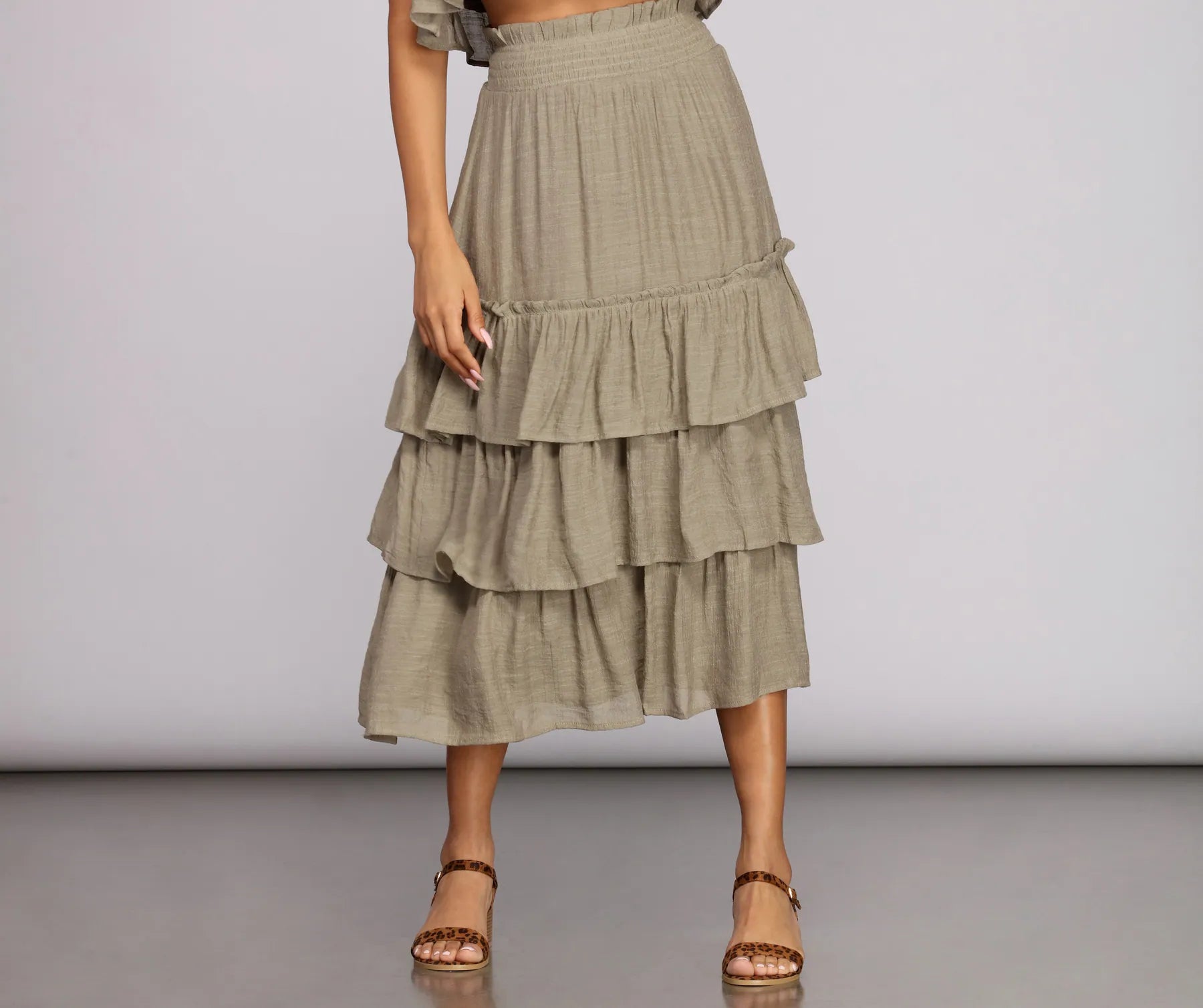 Boho Flow Tiered Maxi Skirt