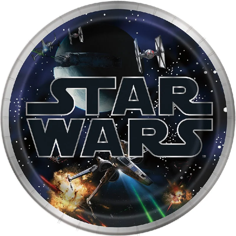 9 inch STAR WARS CLASSIC ROUND DINNER PLATES (8 PK)